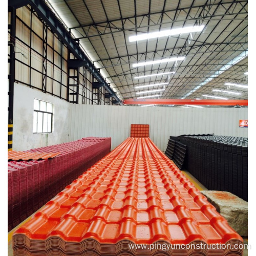 Excellent heat insulation spanish synthetic resin roof tiles